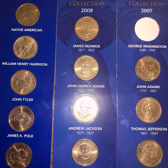 87 Variety $1 Presidential gold coins + 4 Sacagawea dollars with (p) indication - Picture 2 of 7